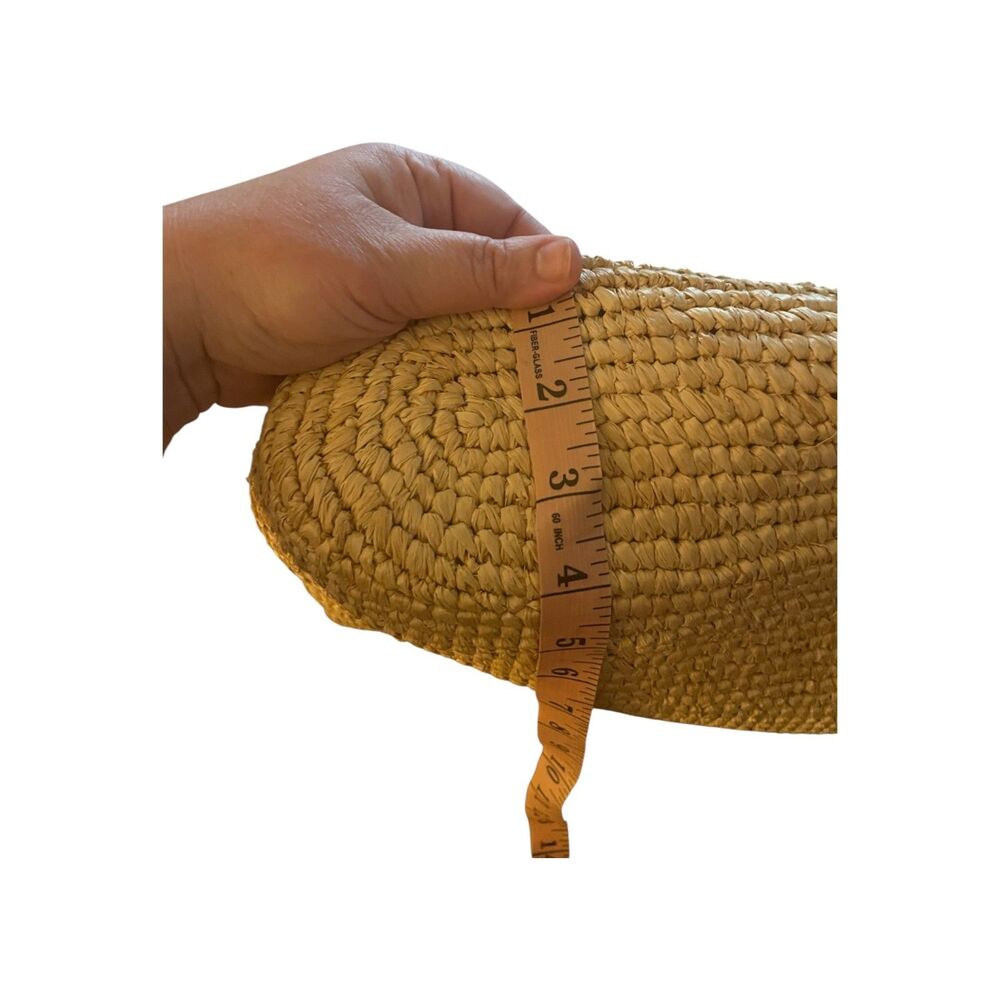 Large Tommy Bahama Woven Straw Rattan Bucket Beach Pool Tote Bag Resort Summer - Picture 8 of 10